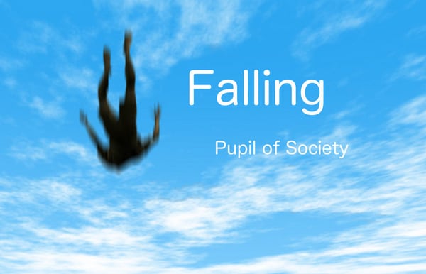 Falling cover. A figure falling through a blue sky, titled Falling.